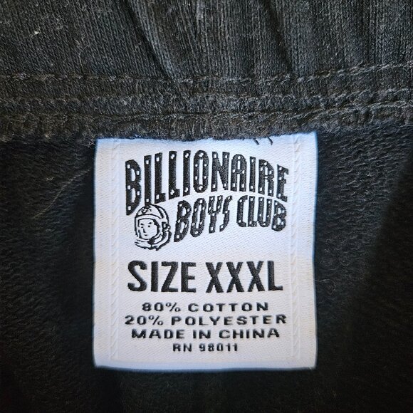 Billionaires Boys Club Shorts Men XXXL Knit Zip Pocket French Terry Astro Black - Picture 4 of 7